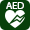 アイコン：AED（自動体外式除細動器）