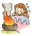 イラスト:天ぷら油火災