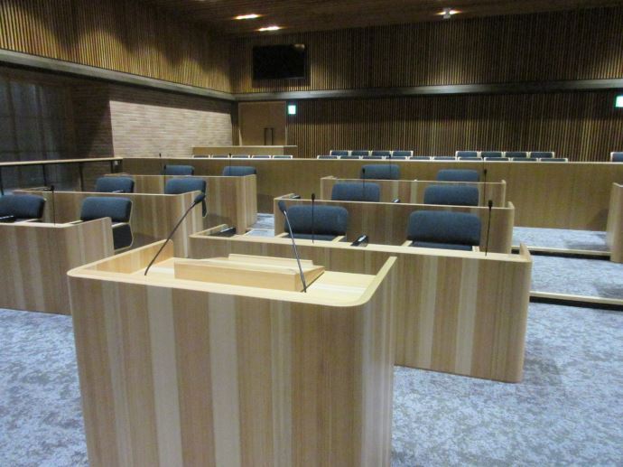 写真:議場