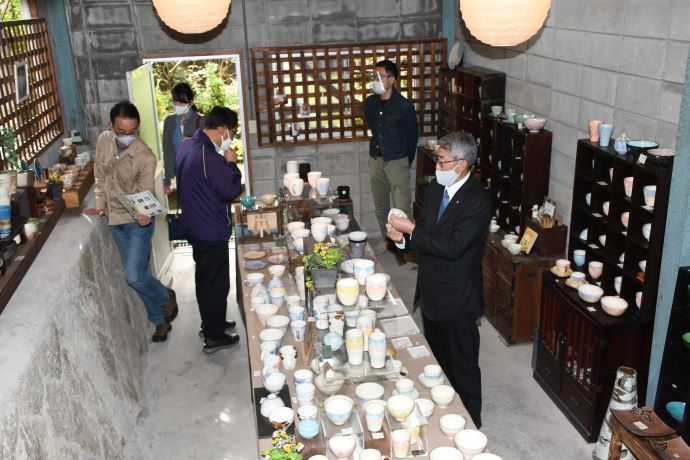 写真:駄知どんぶりまつりへの訪問の様子