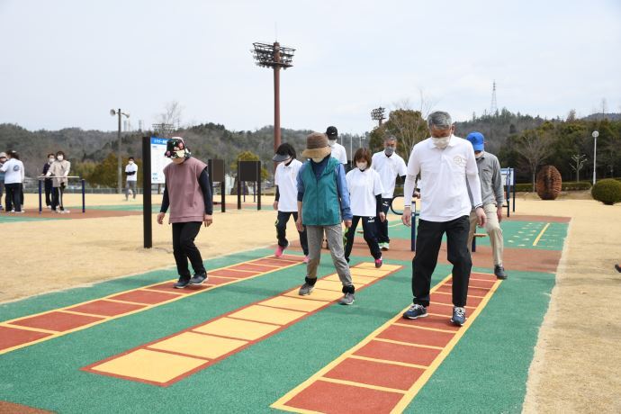 写真:ときげんきサーキット 歩行トレーニングの様子