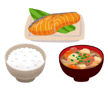イラスト:主食・主菜・副菜献立