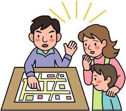イラスト:家族で防災会議