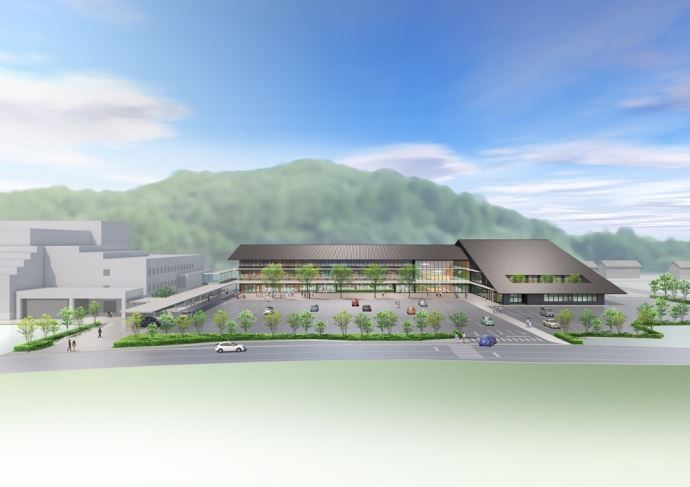 イラスト:土岐市新庁舎の外観