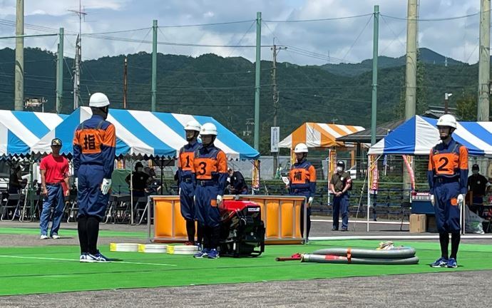 写真:県消防操法大会の様子