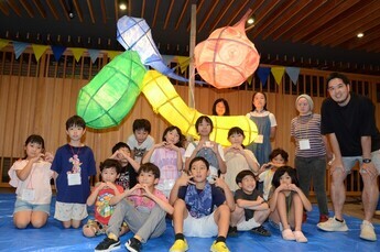 写真:あんどん完成