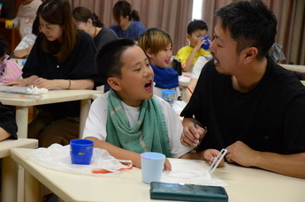 写真:親子歯磨き教室