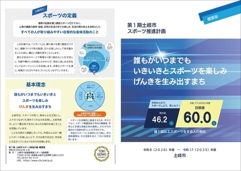 第1期土岐市スポーツ推進計画(概要版 表裏面)